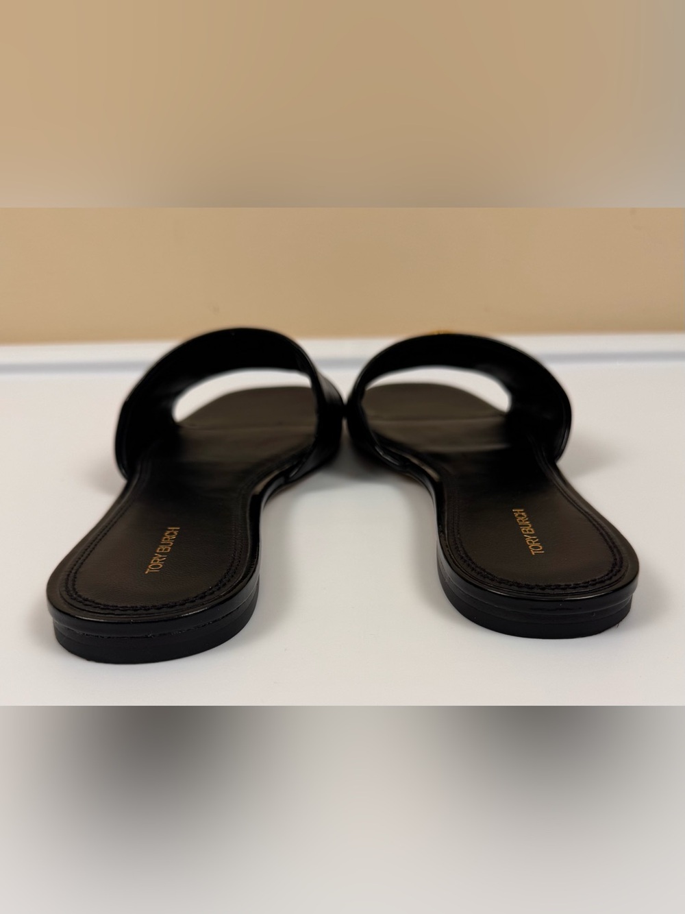 Tory Burch Eleanor Leather Slide in Perfect Black - Picture 8 of 10